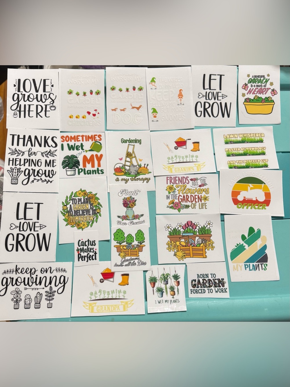 24 UV DTF Prints - Gardening- Plant Lovers Bundle